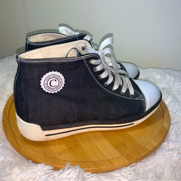 Calden Shoes Men’s Size 9 Los Angeles Sneakers Increasing Height Elevator Black - Picture 1 of 10